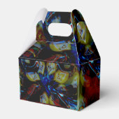 抽象芸術は派手な変形ダークガラスの下でアーモンド フェイバーボックス (正面サイド)