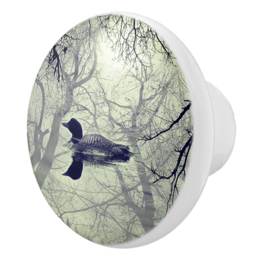 抽象芸術は湖の引き出しの引き出しに浮かぶ セラミックノブ (右)