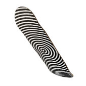 抽象芸術は白黒に催眠術をかけました スケートボード (正面)