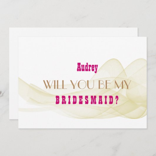 抽象芸術は私の花嫁のメイド？ 招待状 (正面/裏面)