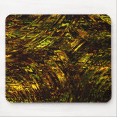 抽象芸術は黄金の緑と最も暗い曲がった帯 マウスパッド (正面)