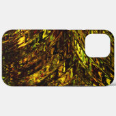抽象芸術は黄金の緑と最も暗い曲がった帯 Case-Mate iPhoneケース (裏面 (横))