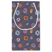 抽象芸術ばら色分野パターン スモールペーパーバッグ (裏面)