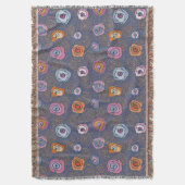 抽象芸術ばら色分野パターン スローブランケット (正面縦)