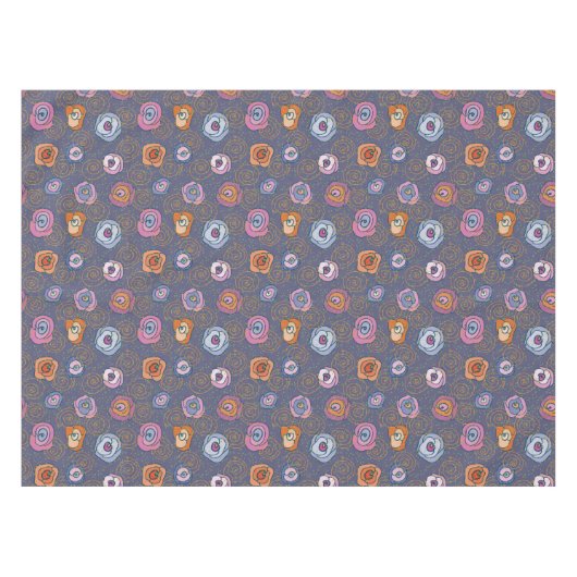 抽象芸術ばら色分野パターン テーブルクロス (正面(横))