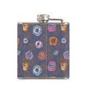 抽象芸術ばら色分野パターン フラスク (裏面)