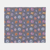 抽象芸術ばら色分野パターン フリースブランケット (正面(横))