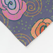 抽象芸術ばら色分野パターン フリースブランケット (角)