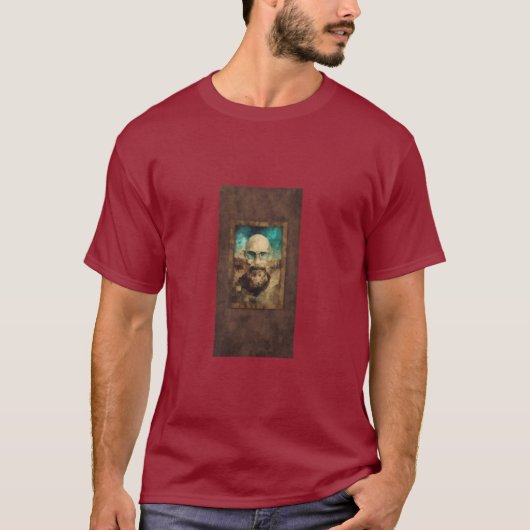 抽象芸術ひげポートレートTシャツ Tシャツ (正面)