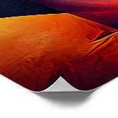 抽象芸術ひまわりアート – 幾何学的開花はっきりしたin ポスター (角)