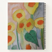 抽象芸術ひまわりスパイラルノート ノートブック (裏面)