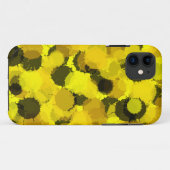 抽象芸術ひまわりドット黄色い茶色の円 Case-Mate iPhoneケース (裏面(横))