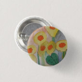 抽象芸術ひまわりバッジ 缶バッジ (正面&裏面)