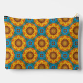 抽象芸術ひまわり幾何学的デザインメイクアップバッグ アクセサリーポーチ (裏面)