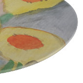 抽象芸術ひまわり板 カッティングボード (角)