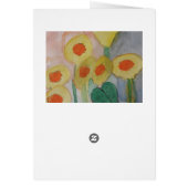 抽象芸術ひまわり誕生日カード (裏面)