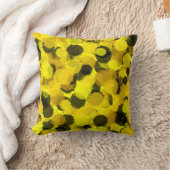 抽象芸術ひまわり黄色パターンベッドルームサマー クッション (ブランケット)