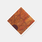 抽象芸術ひまわり スタンダードカクテルナプキン (角)