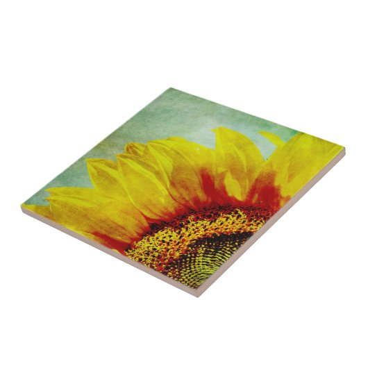 抽象芸術ひまわり タイル (側面)