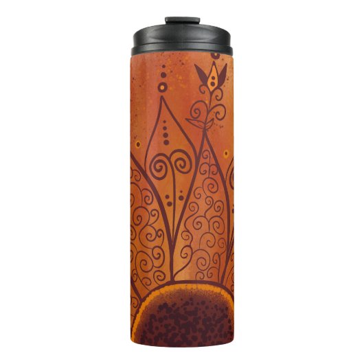 抽象芸術ひまわり タンブラー (正面)