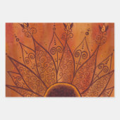 抽象芸術ひまわり ラッピングペーパーシート (正面2)