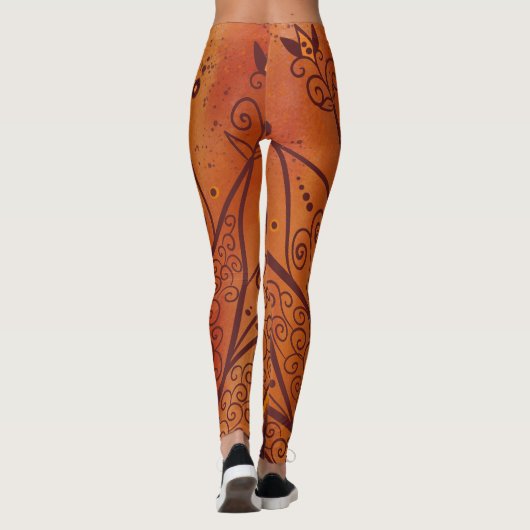 抽象芸術ひまわり レギンス (裏面)