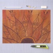 抽象芸術ひまわり 薄葉紙 (クラフト)