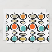 抽象芸術ぶら下がったのミッド・センチュリー結婚ズ・サークル 招待状 (裏面)