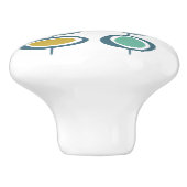 抽象芸術ぶら下がったのミドルモダンン セラミックノブ (側面)