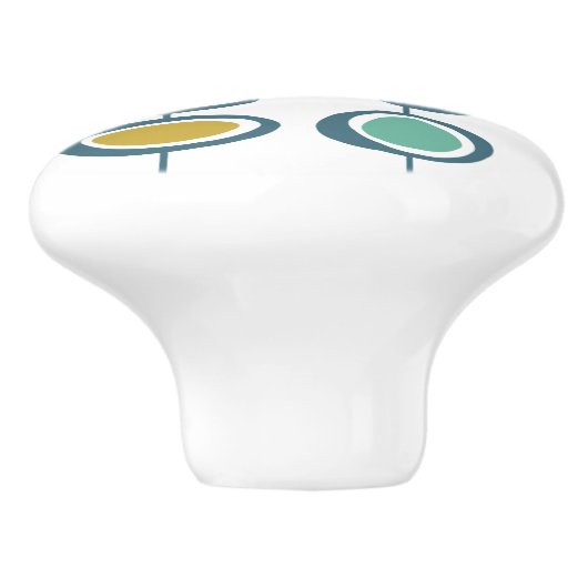 抽象芸術ぶら下がったのミドルモダンン セラミックノブ (側面)