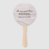 抽象芸術ほこりっぽいバラ結婚マーブル ハンドファン (裏面)