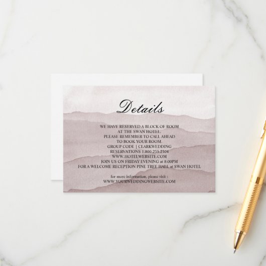 抽象芸術ほこりっぽいバラ結婚山脈 エンクロージャーカード (正面/裏面インサイチュ)