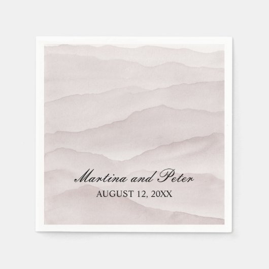 抽象芸術ほこりっぽいバラ結婚山脈 スタンダードカクテルナプキン (正面)