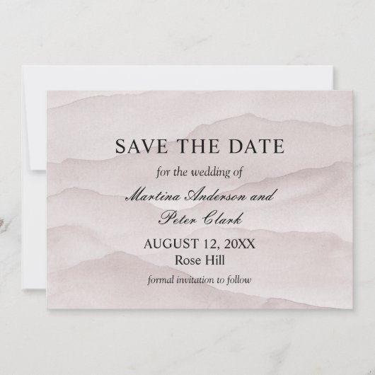 抽象芸術ほこりっぽいバラ結婚山脈 セーブザデート (正面)