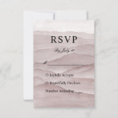 抽象芸術ほこりっぽいバラ結婚山脈 出欠カード (正面)