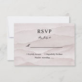 抽象芸術ほこりっぽいバラ結婚山脈 出欠カード (正面)