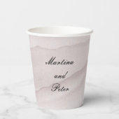 抽象芸術ほこりっぽいバラ結婚山脈 紙コップ (裏面)