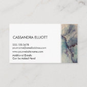 抽象芸術ほこりっぽいブルーパープルアルコールインク液体芸術 名刺 (裏面)