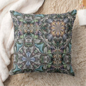 抽象芸術ほこりっぽい多肉質のガーデンロゼット模様 クッション (ブランケット)