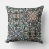 抽象芸術ほこりっぽい多肉質のガーデンロゼット模様 クッション (正面)