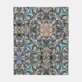 抽象芸術ほこりっぽい多肉質のガーデンロゼット模様 フリースブランケット (正面)