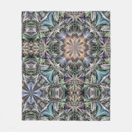 抽象芸術ほこりっぽい多肉質のガーデンロゼット模様 フリースブランケット