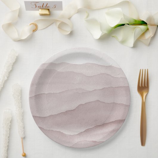 抽象芸術ほこり結婚バラ ペーパープレート (ウェディング)