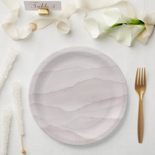 抽象芸術ほこり結婚バラ ペーパープレート (ウェディング)