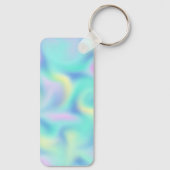 抽象芸術ぼやけかわいらしパステルスワーズパターン キーホルダー (裏面)