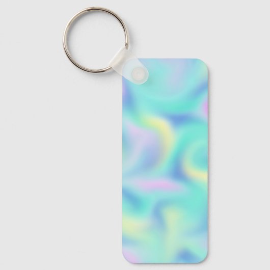 抽象芸術ぼやけかわいらしパステルスワーズパターン キーホルダー (正面)