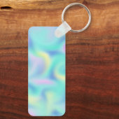 抽象芸術ぼやけかわいらしパステルスワーズパターン キーホルダー (裏面)