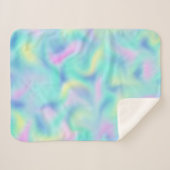 抽象芸術ぼやけかわいらしパステルスワーズパターン シェルパブランケット (正面(横))