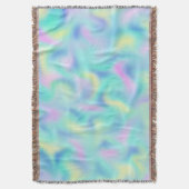 抽象芸術ぼやけかわいらしパステルスワーズパターン スローブランケット (正面縦)