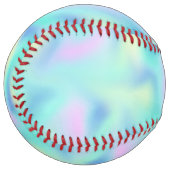 抽象芸術ぼやけかわいらしパステルスワーズパターン ソフトボール (正面左)